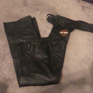 Harley Davidson Mens L Leather Chaps